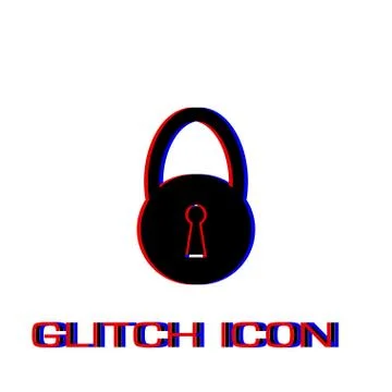 Lock icon flat. Stock Illustration