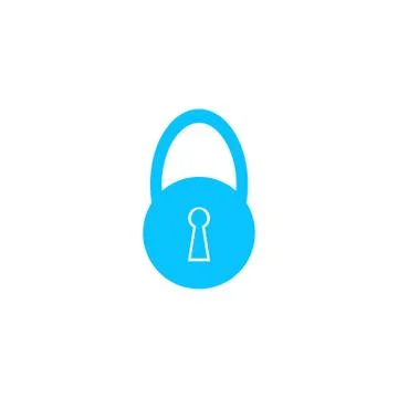Lock icon flat. Stock Illustration