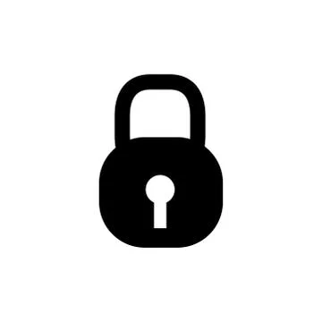 Lock Icon In Flat Style Vector For App, UI, Websites. Black Icon Vector Illus Stock Illustration