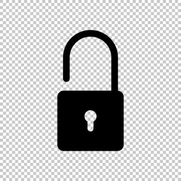 Lock icon flat vector illustration symbol Stock Illustration