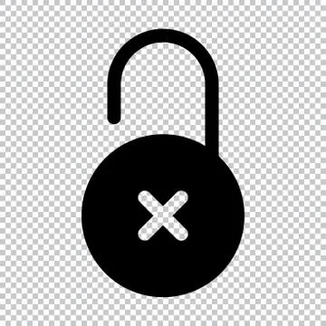 Lock icon flat vector illustration symbol Stock Illustration