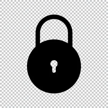 Lock icon flat vector illustration symbol Stock Illustration