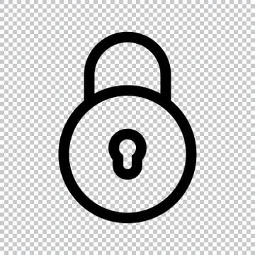 Lock icon flat vector illustration symbol Stock Illustration