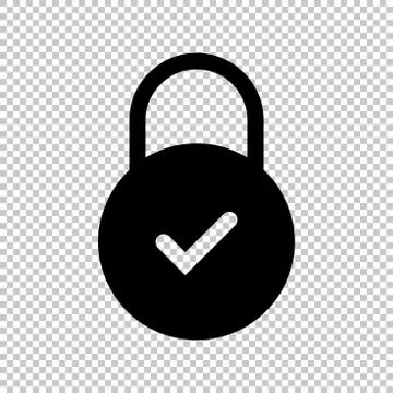 Lock icon flat vector illustration symbol Stock Illustration