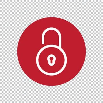 Lock icon flat vector illustration symbol Stock Illustration