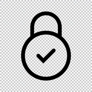 Lock icon flat vector illustration symbol Stock Illustration