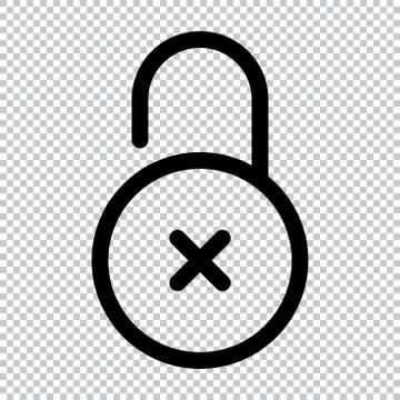 Lock icon flat vector illustration symbol Stock Illustration