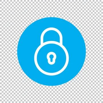 Lock icon flat vector illustration symbol Stock Illustration