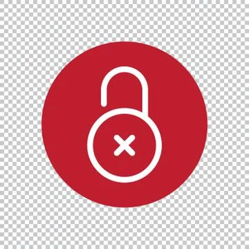 Lock icon flat vector illustration symbol Stock Illustration