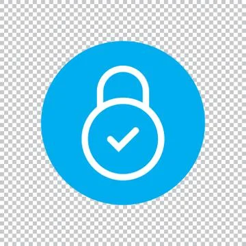 Lock icon flat vector illustration symbol Stock Illustration