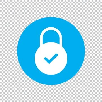 Lock icon flat vector illustration symbol Stock Illustration