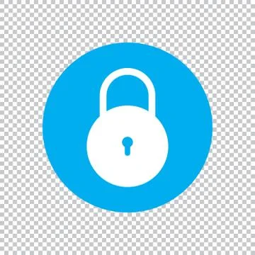 Lock icon flat vector illustration symbol Stock Illustration