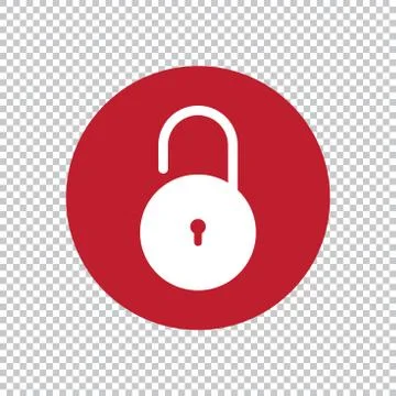 Lock icon flat vector illustration symbol Stock Illustration