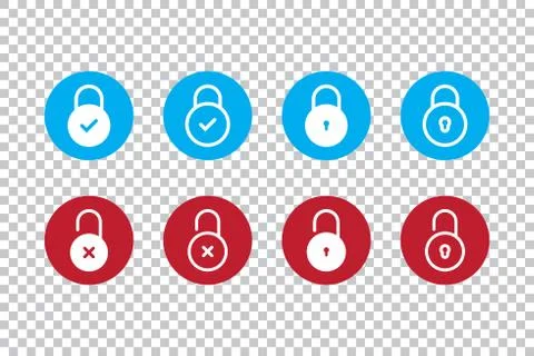 Lock icon flat vector illustration symbol Stock Illustration