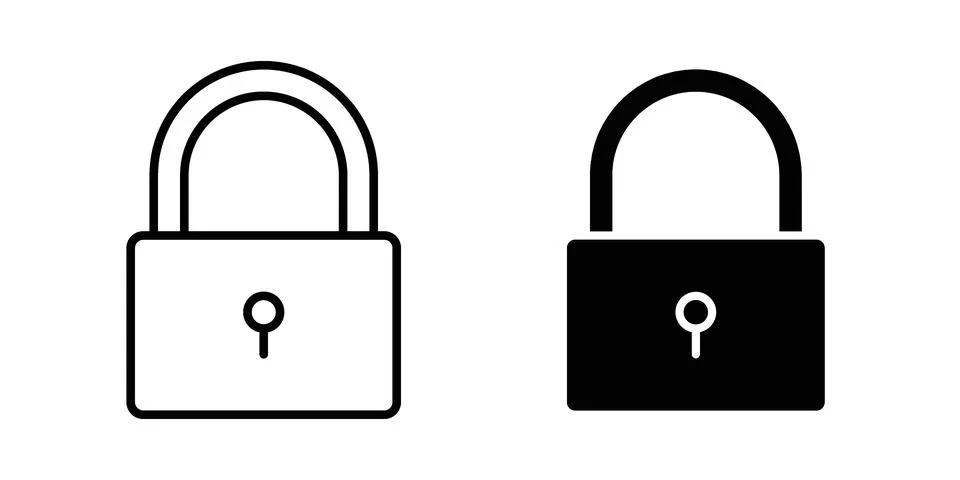 Lock icon Illustration Eps10 for web or app Stock Illustration
