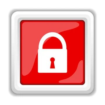 Lock icon. internet button on white background.. Stock Illustration