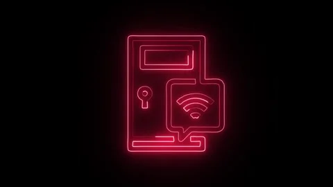 Lock Icon Isolated on Black Background Security Protection Symbol Design Видео 331352264