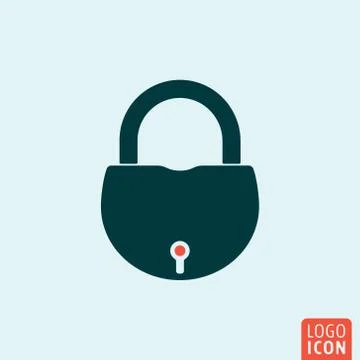 Lock icon isolated Stock Illustration