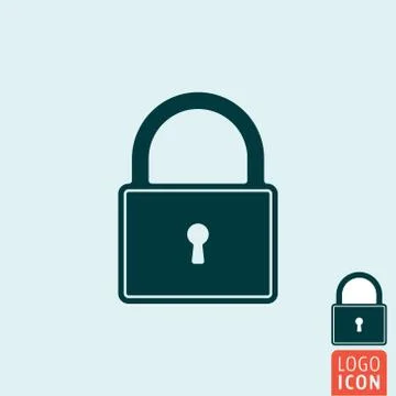 Lock icon isolated Stock Illustration