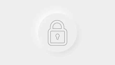 Lock icon isolated on white background. Padlock sign. Security, safety Stock Footage 156134093