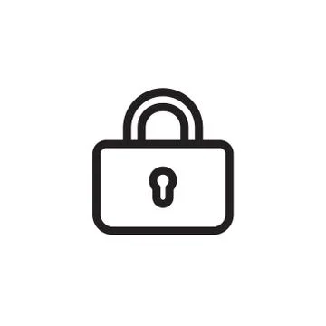 Lock icon isolated on white background Stock Illustration
