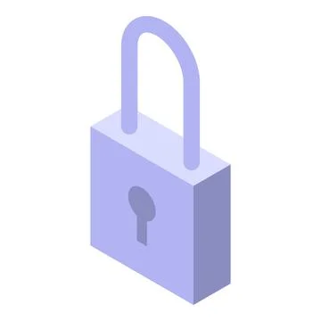Lock icon, isometric style Stock Illustration