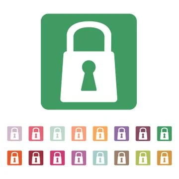 The lock icon. Lock symbol. Flat Stock Illustration