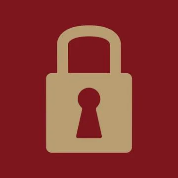 The lock icon. Lock symbol. Flat Stock Illustration