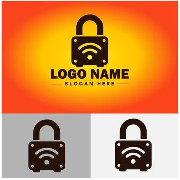 Lock icon logo safety security protection vector for business brand icon lo.. Illustrazione stock