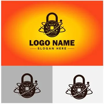 Lock icon logo safety security protection vector for business brand icon lo.. Stock Illustration
