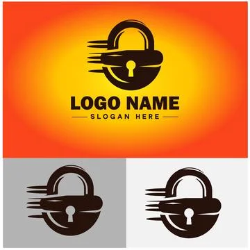 Lock icon logo safety security protection vector for business brand icon lo.. Illustrazione stock