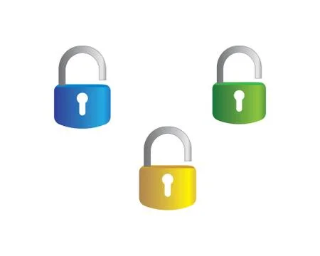 Lock icon logo vector template Stock Illustration