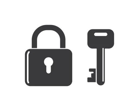 Lock icon logo vector template イラスト素材