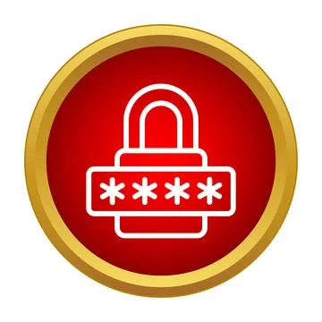 Lock icon with password protecting digital security Stock-Illustration