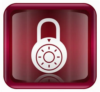 Lock off icon red Stock Illustration
