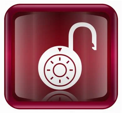 Lock on icon red イラスト素材