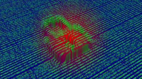 Lock icon in the Screen. Looping footage has 4K video Stock Footage 166037261