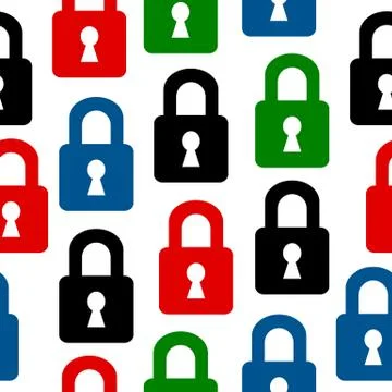 Lock icon seamless pattern 스톡 일러스트