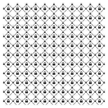 Lock Icon Seamless vector Illustration Stock Illustration