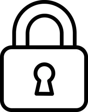 Lock icon for secure online payment portal Stock Illustration