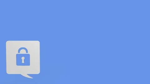 Lock icon for security concept 3d rendering 스톡 일러스트