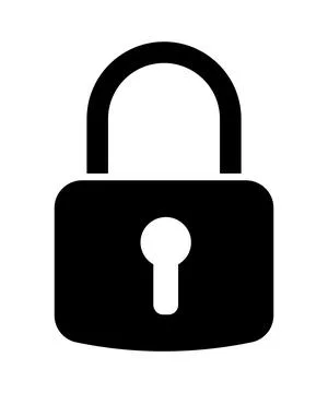 Lock icon. Security symbol for your website, logo, app, UI design. Silhouet.. Stock Illustration