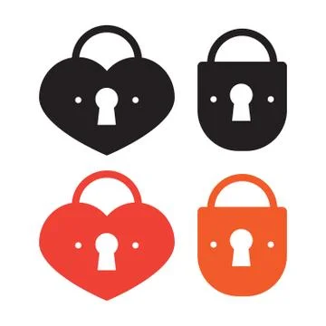 Lock icon set. Home lock icons Stock Illustration