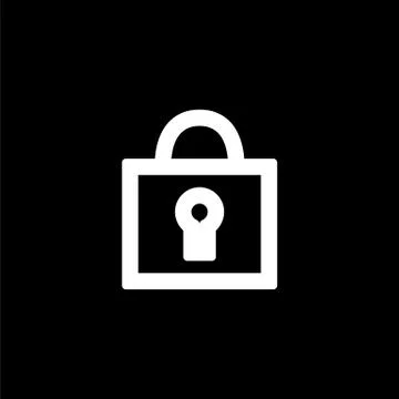 Lock icon for simple flat style ui design Stock Illustration