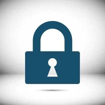 Lock icon stock vector illustration flat design Stock Illustration