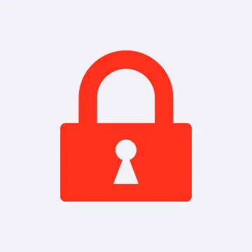 Lock icon stock vector illustration flat design Stock Illustration
