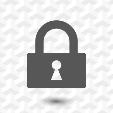 Lock icon stock vector illustration flat design Stock Illustration