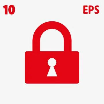 Lock icon stock vector illustration flat design Stock-Illustration