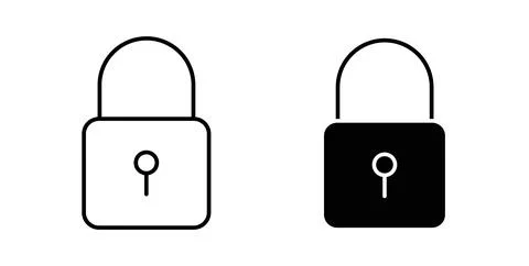 Lock icon symbol. Flat Vector illustration Stock Illustration