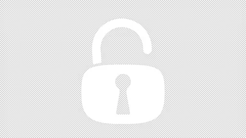 Lock icon. Transparent Alpha channel background. Padlock sign. Stock Footage 144674422